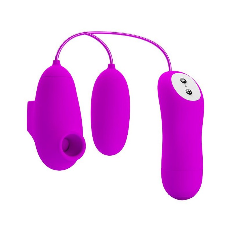 PRETTY LOVE - SUCTION & VIBRO-BULLETS, 12 vibration functions 12 sucking functions